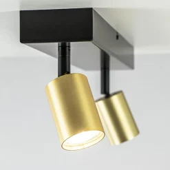 Plafondspot Bounce 2L 40cm zwart/matgoud