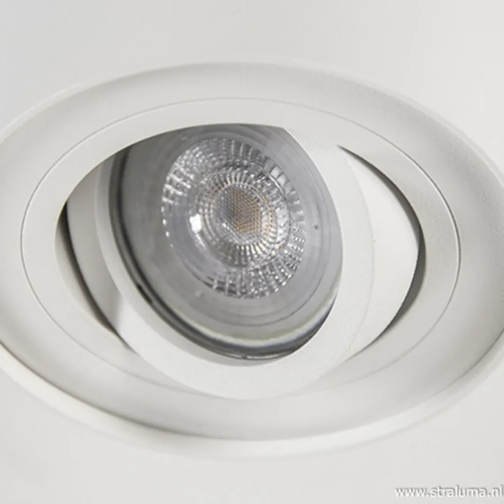 *Plafondspot cilinder wit verstelbaar