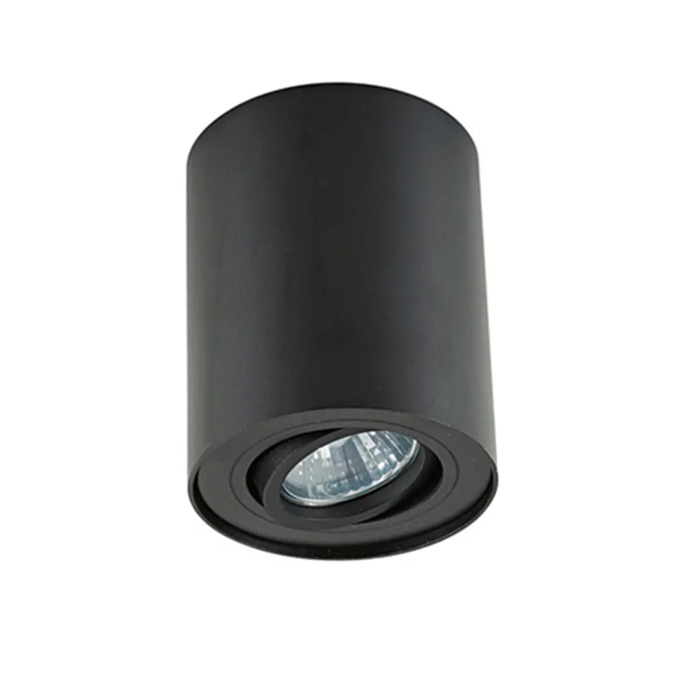 *Plafondspot cilinder zwart verstelbaar