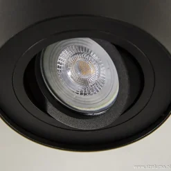 *Plafondspot cilinder zwart verstelbaar