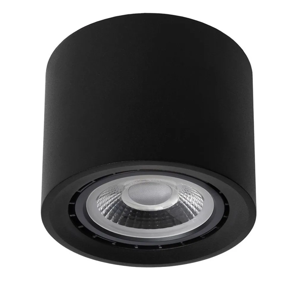 Plafondspot cilinder zwart gu10-111 dim to warm