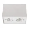 Plafondspot dubbel box wit gu10