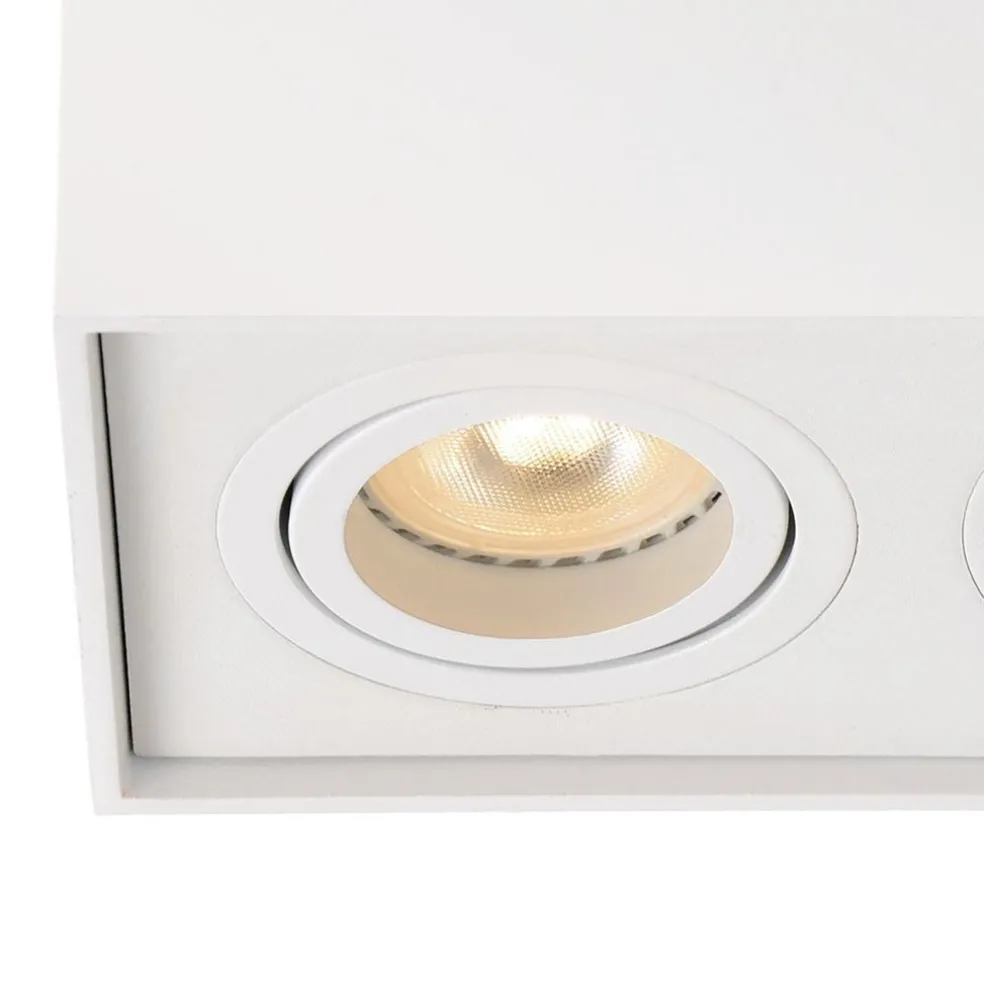 Plafondspot dubbel box wit gu10