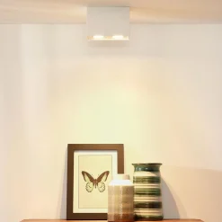 Plafondspot dubbel box wit gu10