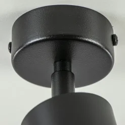 Plafondspot enkel zwart gu10