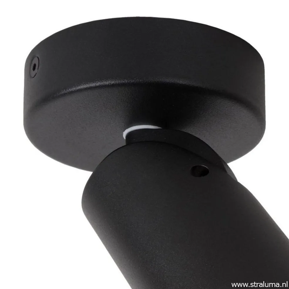 Plafondspot enkel zwart incusief GU10 dim to warm
