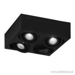 Plafondspot Eye box 4L zwart 3000k