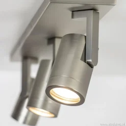 Plafondspot Halo 3L balk rvs gu10