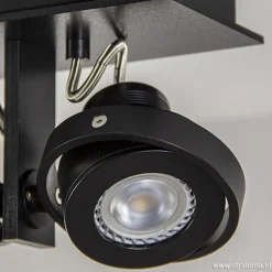 Plafondspot 3L op balk zwart gu10 incl.