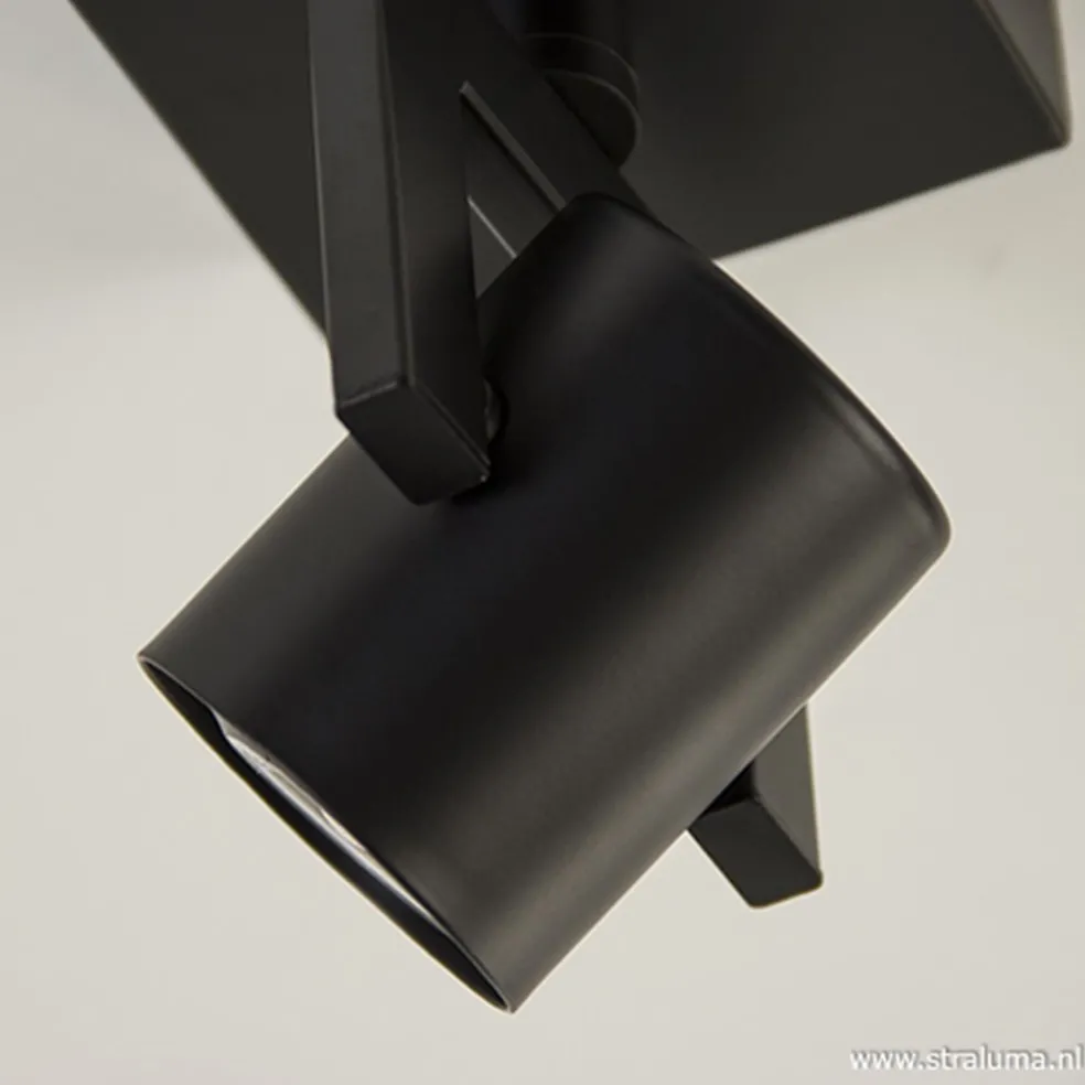 Plafondspot 1L zwart incl.gu10