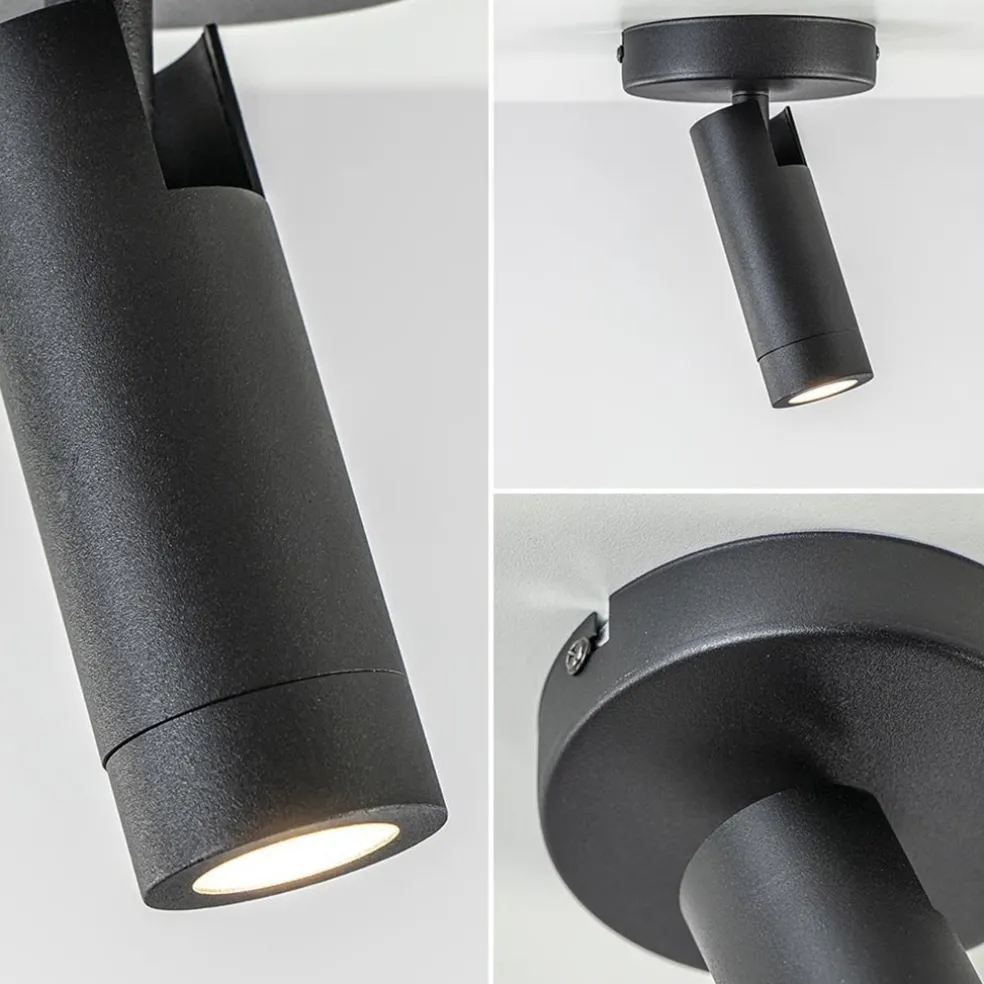 Plafondspot 1-lichts mat zwart/goud