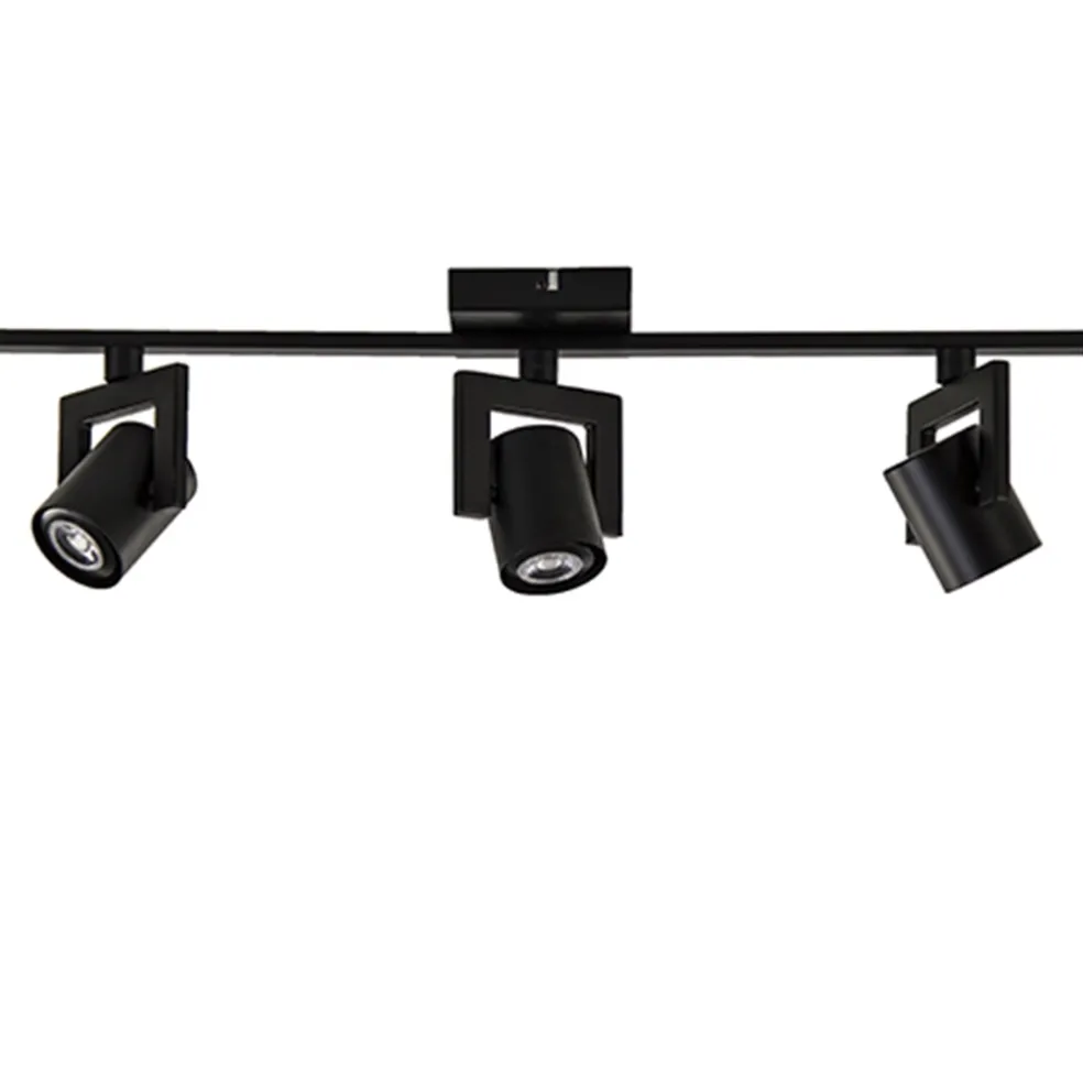 Plafondspot 3-lichts zwart incl.gu10