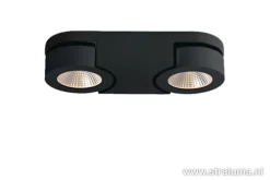 Plafondspot Montreal 2L balk zwart 3000