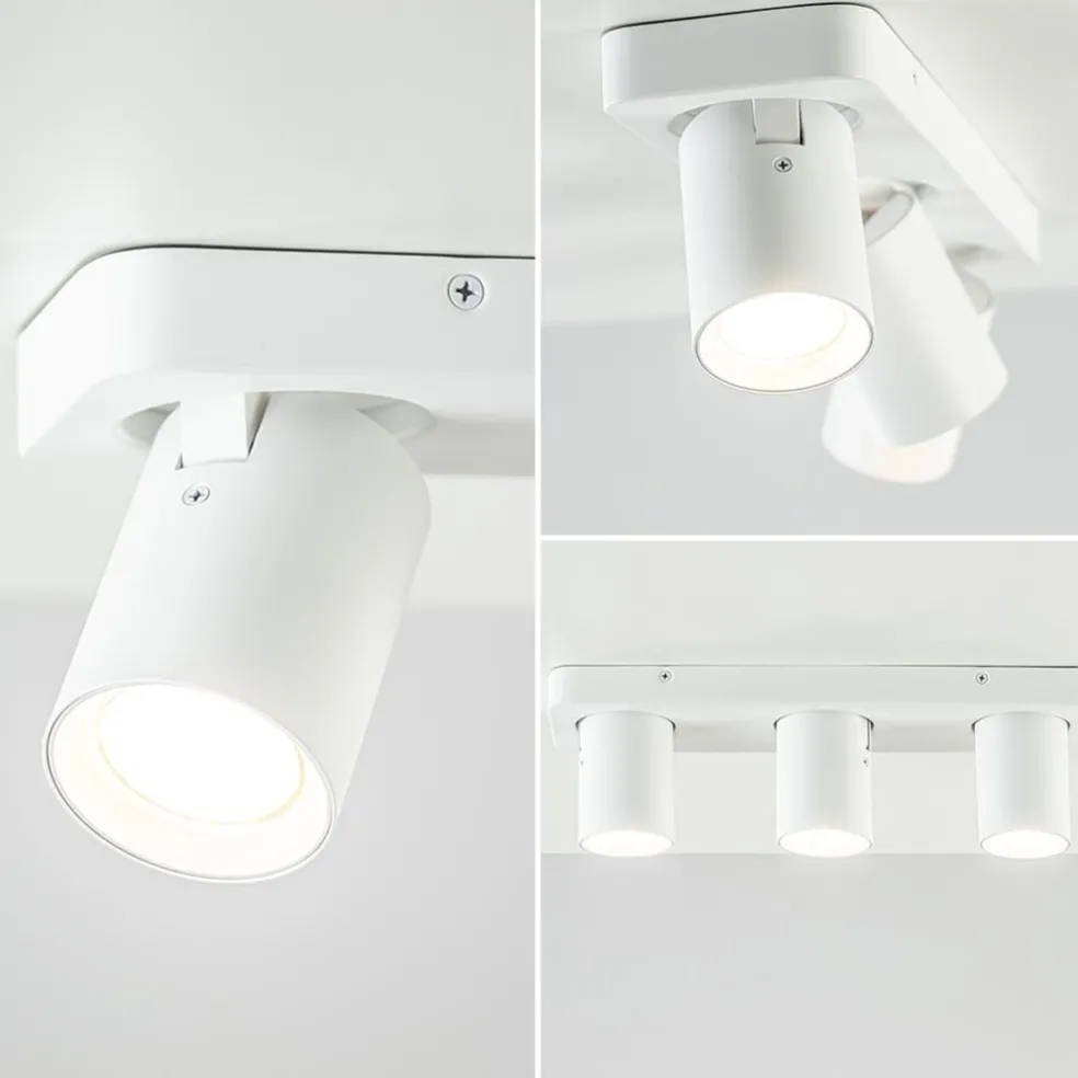 Plafondspot Oliver 3L balk wit gu10