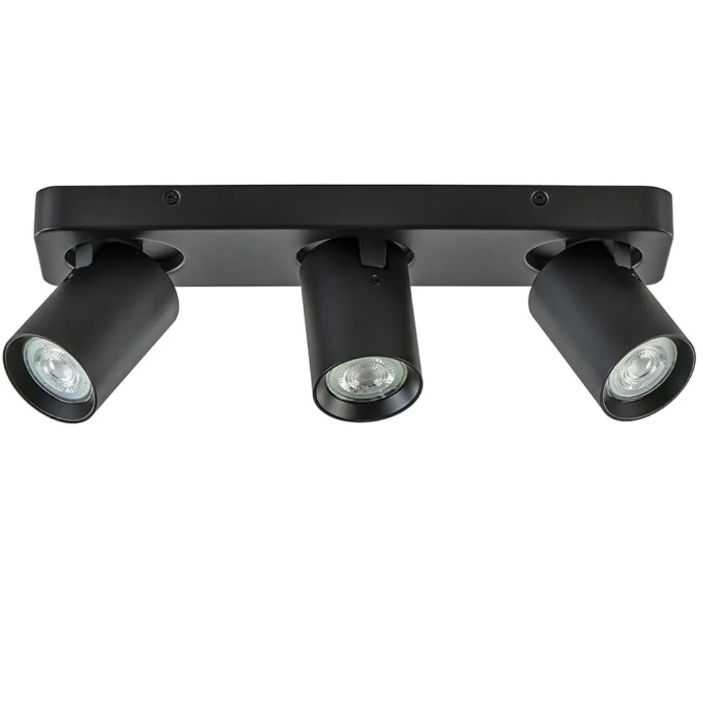 Plafondspot Oliver 3L balkzwart gu10