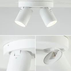 Plafondspot Oliver 2L rond tube wit gu10