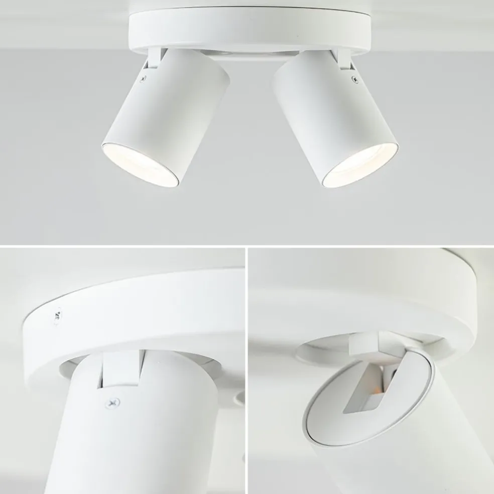 Plafondspot Oliver 2L rond tube wit gu10