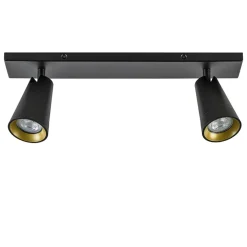 Plafondspot Petunia 2L balk zwart/goud