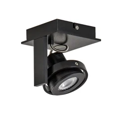 Plafondspot Quatro 1L zwart incl.gu10