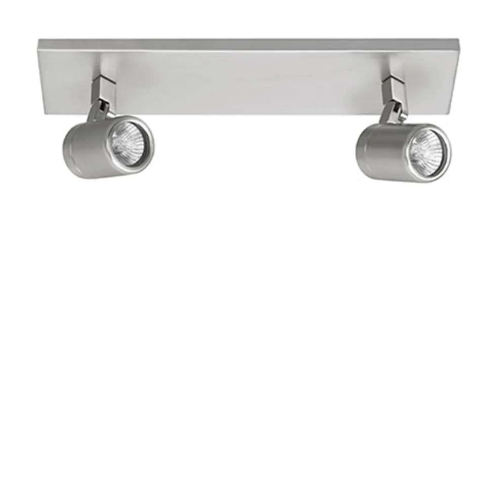 Plafondspot Rain 2L balk nikkel IP44