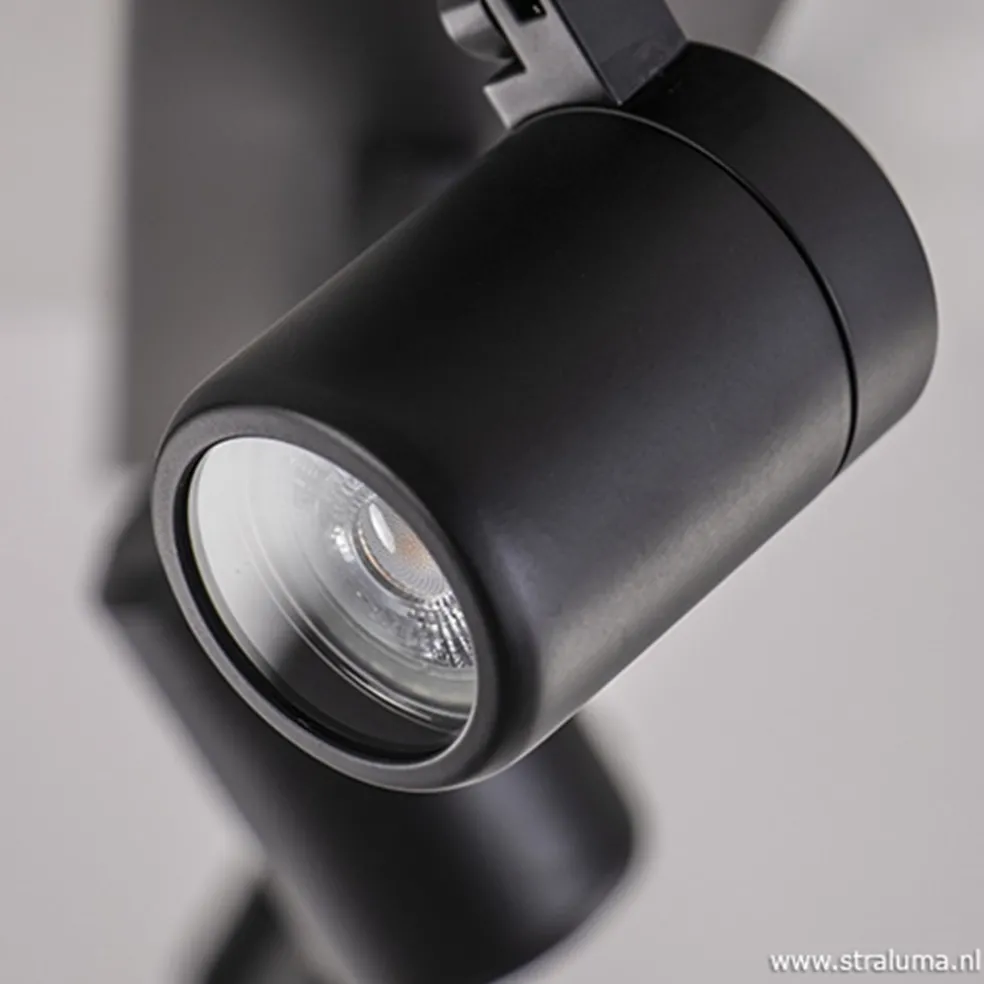 Plafondspot Rain 3L balk zwart gu10 IP44