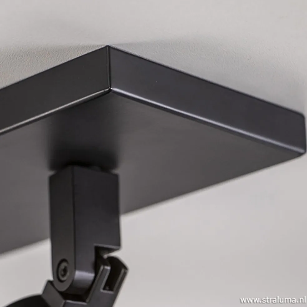 Plafondspot Rain 3L balk zwart gu10 IP44