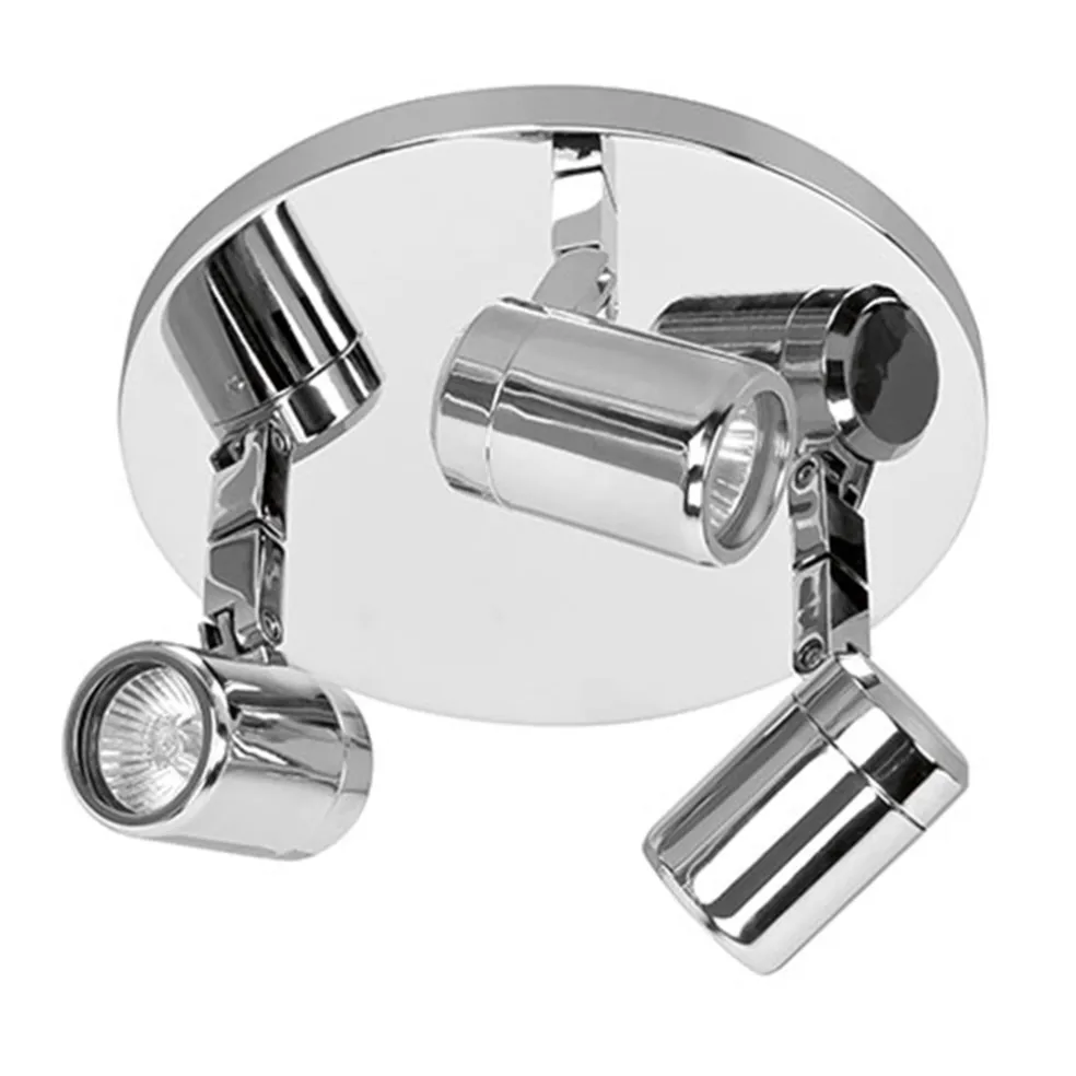 Plafondspot Rain 3l rond chroom IP44