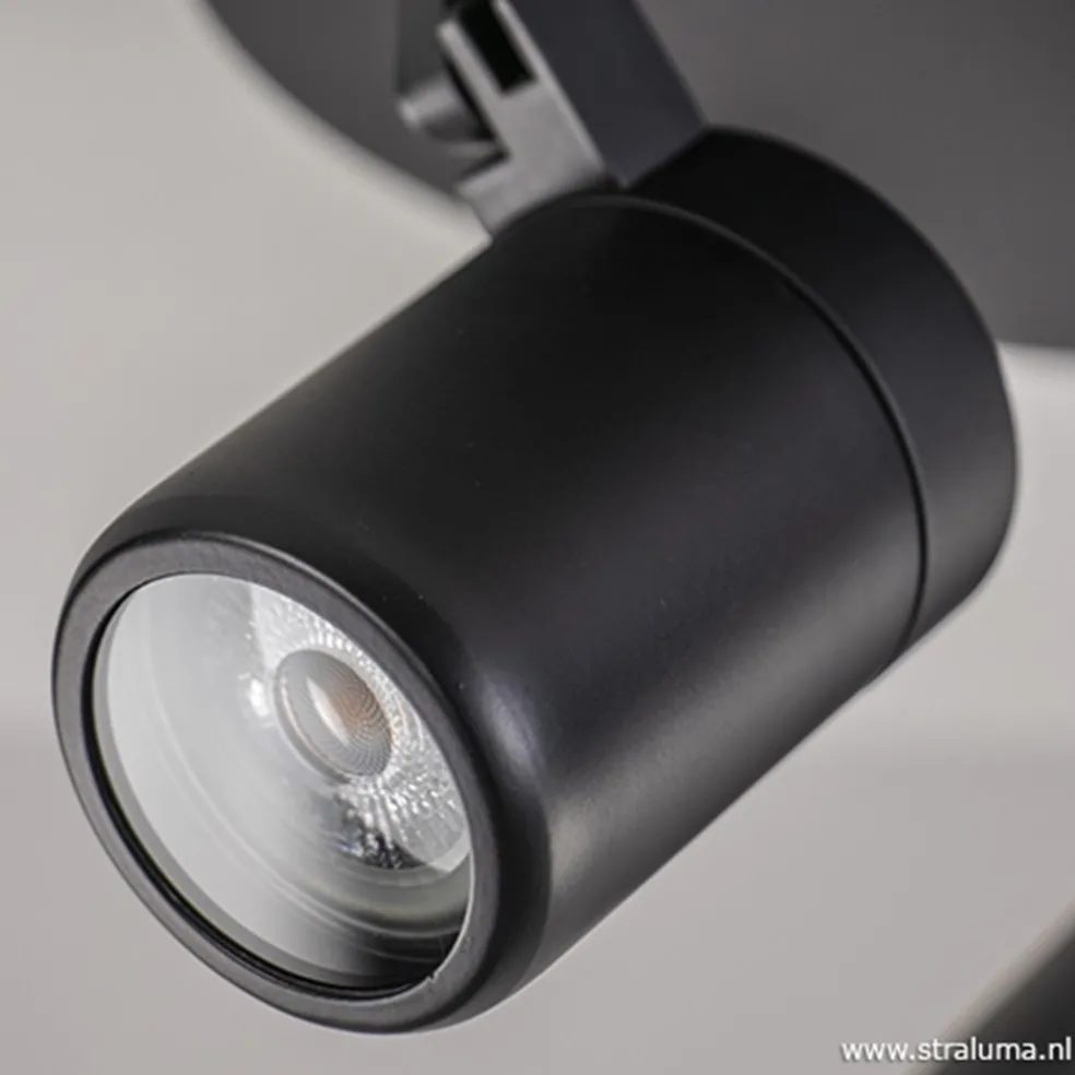 Plafondspot Rain 3L rond zwart IP44