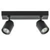Plafondspot Razza 2L balk zwart gu10