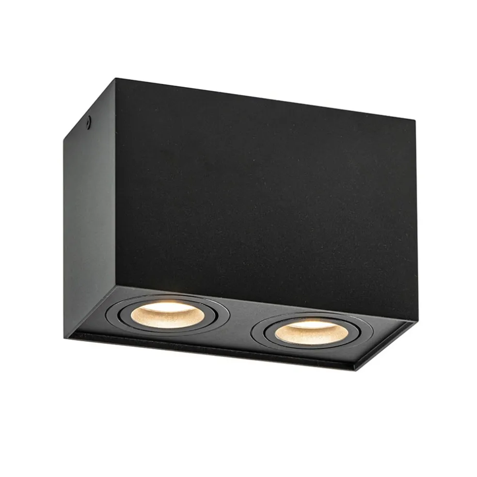 Plafondspot Rebel box 2l zwart gu10