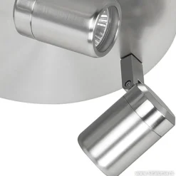 Plafondspot rond Rain 3-l nikkel IP44