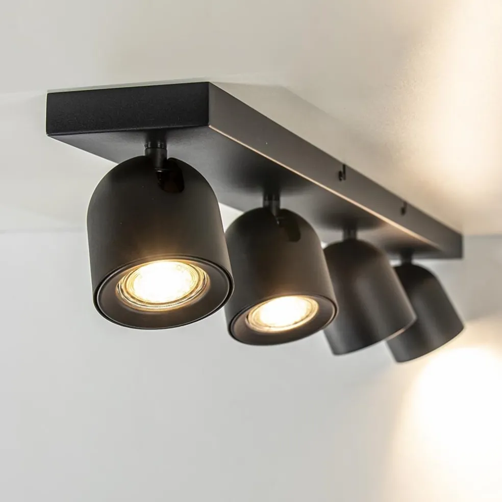 Plafondspot Solare 4l balk zwart