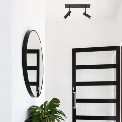 Plafondspot Trend 2L balk zwart gu10mini