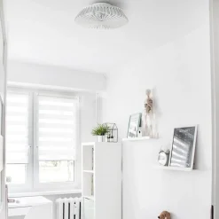 Plafondventilator mini wit inclusief dimbaar LED