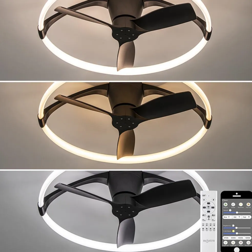 Plafondventilator Nepal Mini zwart