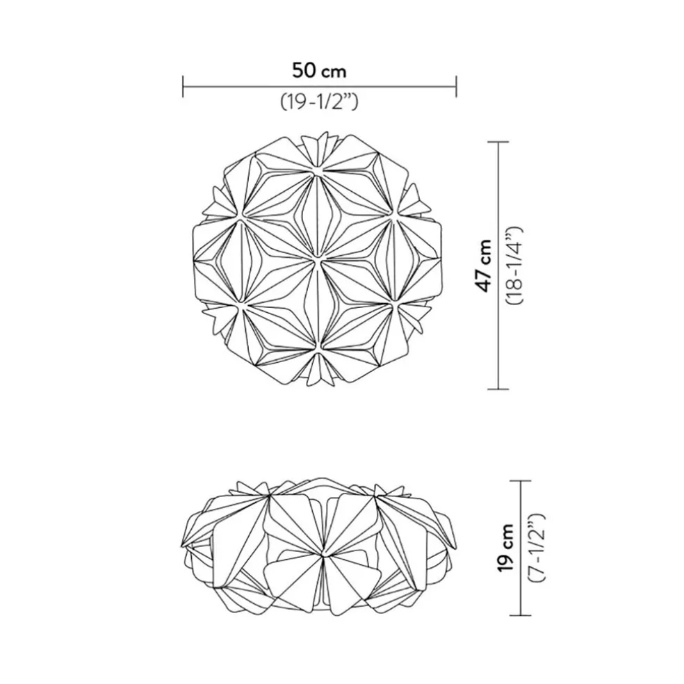 Plafond-/wandlamp La Vie blue 50cm