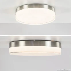 **Plafonniere nikkel opaal IP44 3-step d