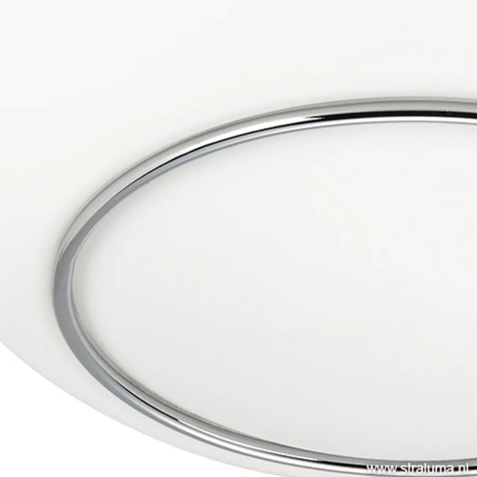 Plafonniere Tornado chroom/wit 38cm IP44