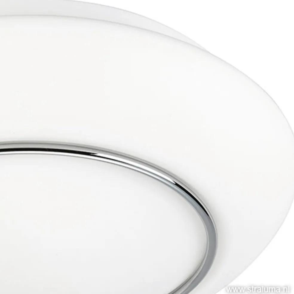 Plafonniere Tornado chroom/wit 38cm IP44