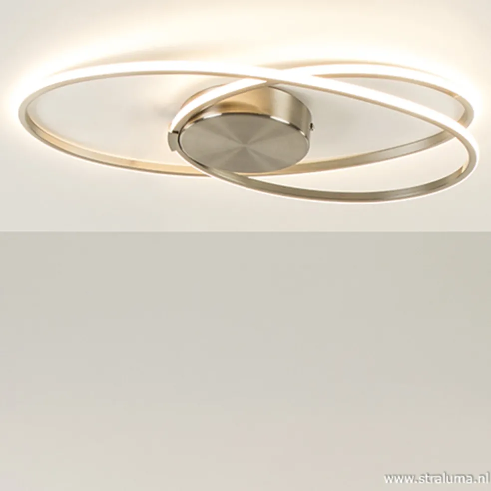 Plafonnière Eclipse nikkel led 3-st.dimb