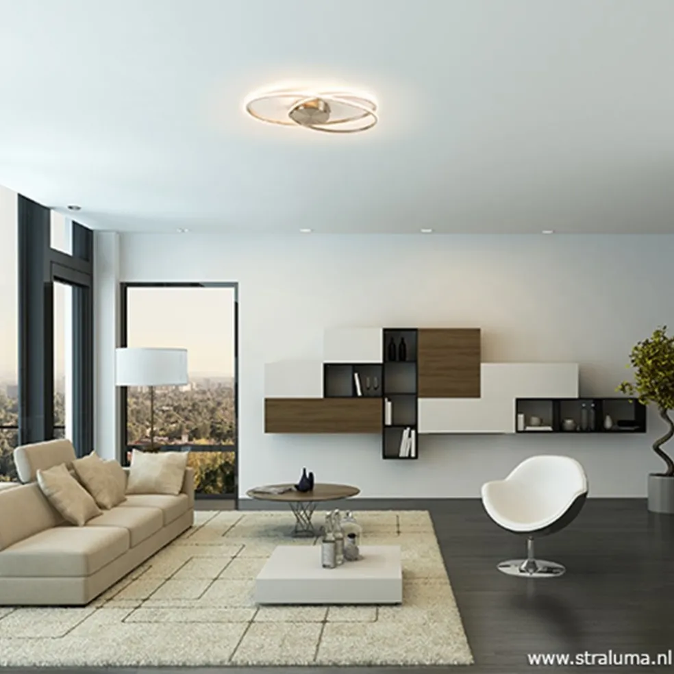 Plafonnière Eclipse nikkel led 3-st.dimb