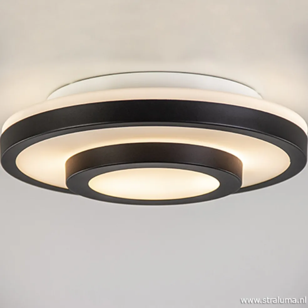 Plafonnière Master 435 zwart/glas IP44