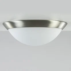 Plafonnière modern met staal en glas