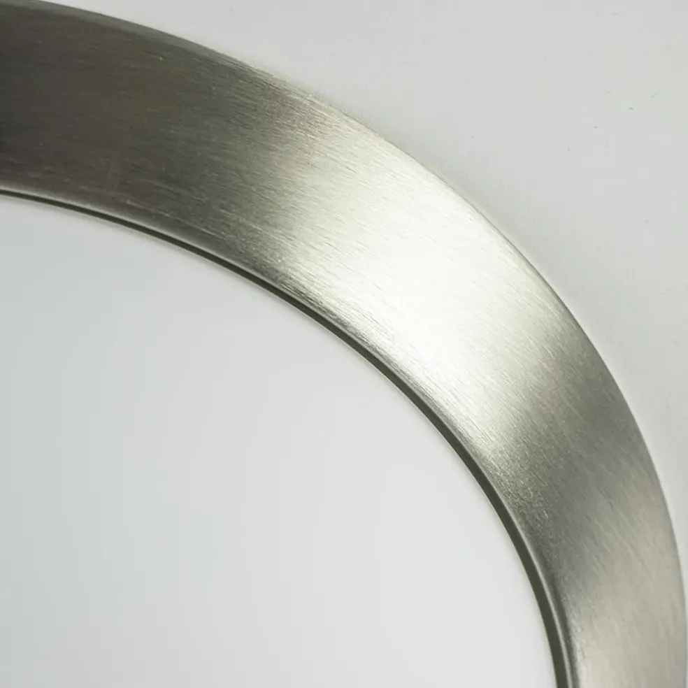 Plafonnière rvs + mat glas 30cm