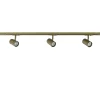 Railsysteem set 1 m met 3 GU10 spots brons