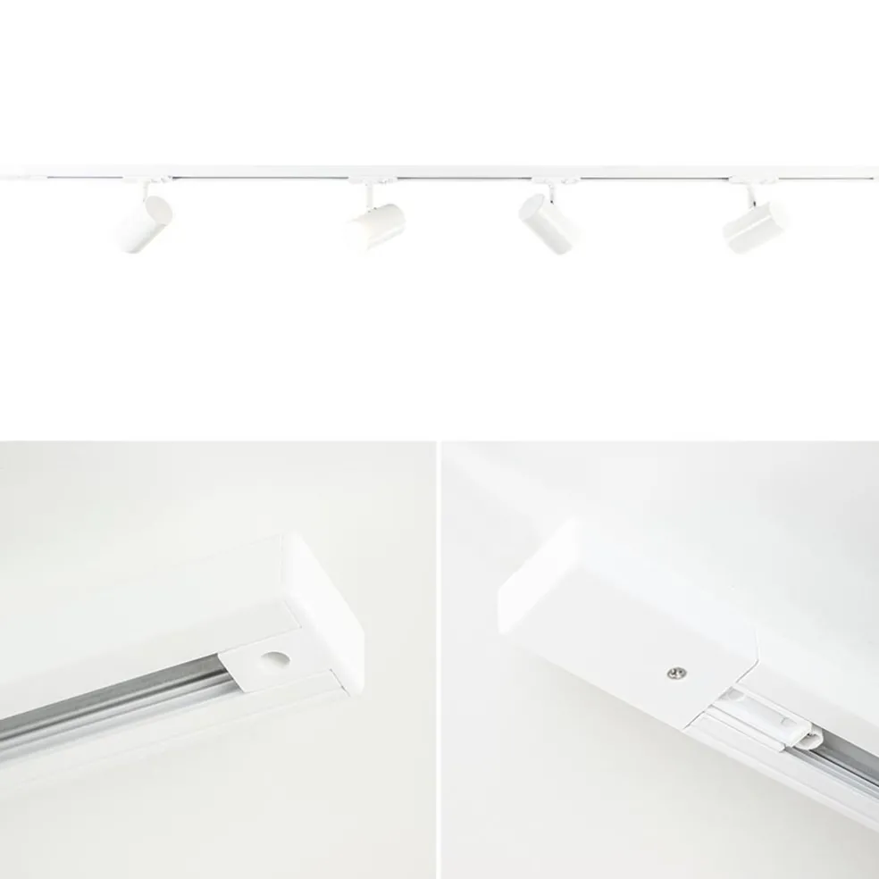 Railsysteem set wit inclusief 4 spots tube