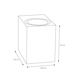Rechthoekige buitenlamp downlighter mat wit