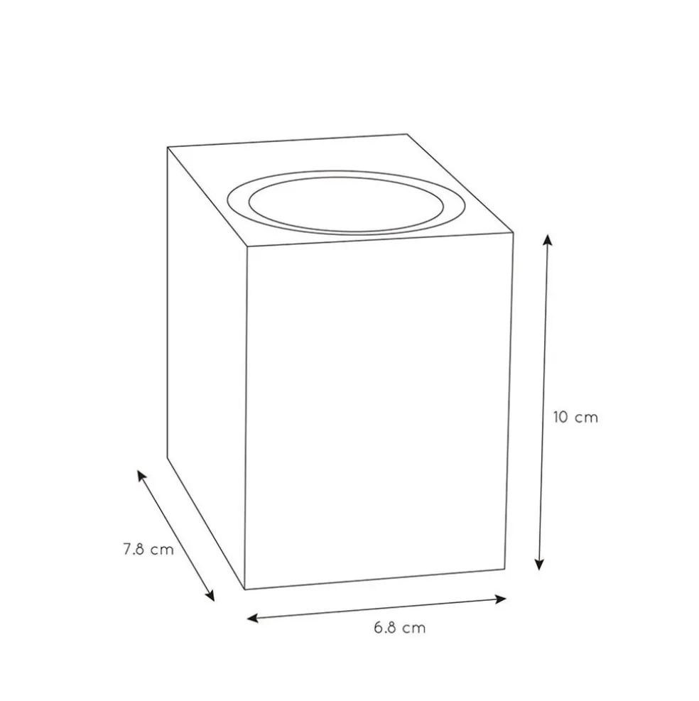 Rechthoekige buitenlamp downlighter mat wit