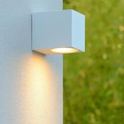 Rechthoekige buitenlamp downlighter mat wit