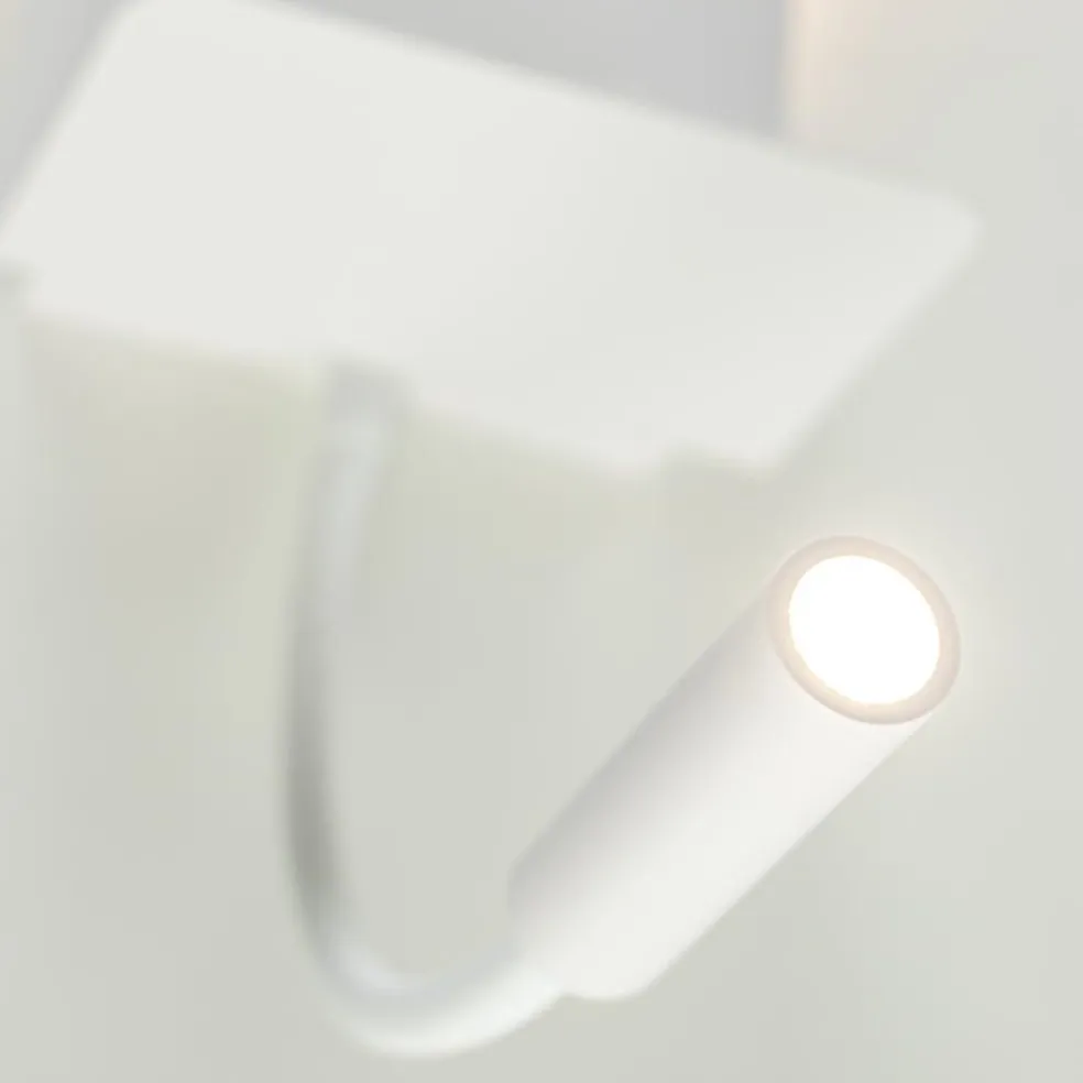 Rechthoekige wandlamp inclusief LED en USB